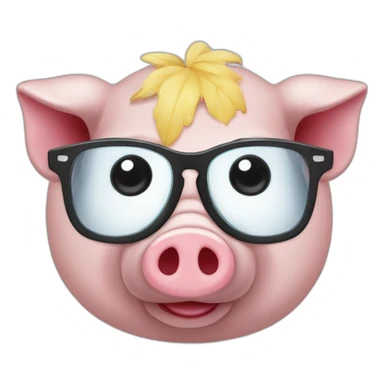 Cochon avec des lunettes de soleil sticker