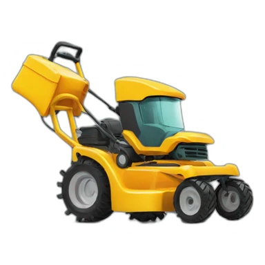 lawn mower robot sticker