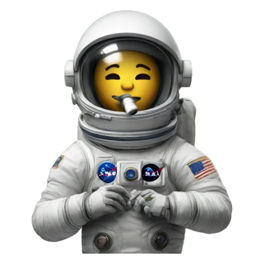 Astronaut with visor smoking sticker