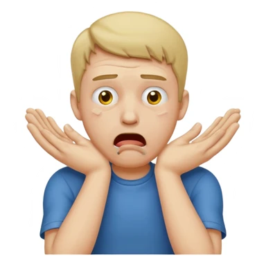 guy choking himself with two hands looks like emoji  sticker