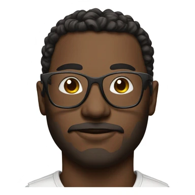 realistic male portrait with glasses being gay sticker