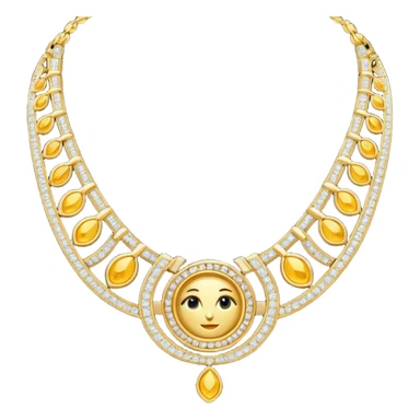 create a golden necklace emoji  the most attractive any one or all of them ill choose it should be fully golden sticker