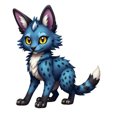 Epic Cute Dark Sergal-Serval-Vernid full body sticker