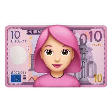 banconota rosa 10 euro sticker