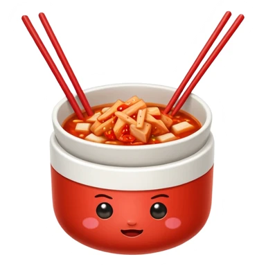 baechu kimchi with chopsticks sticker