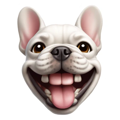 frenchie with a smile sticker