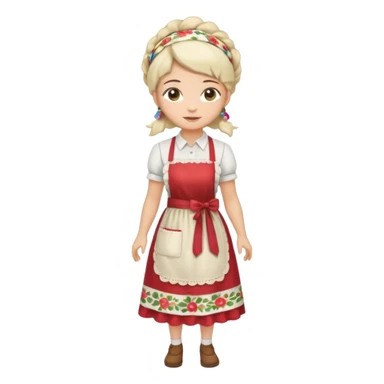 ligth woman wearing housewife clothes full body  sticker