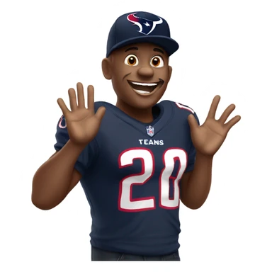 Houston Texans fan clapping  sticker