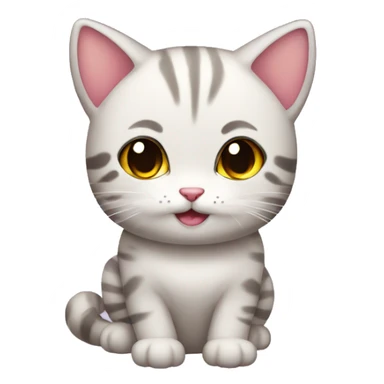 gatito kawaii saludando sticker