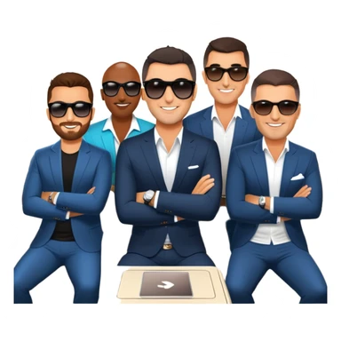 Branden Condy entrepreneur internet celebrity iman gadzhi alex hormozi Patrick bet david garyvee grant cardone on a jet celebrating WHOP ownership  sticker