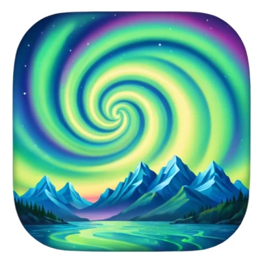 something that represents the aurora sticker