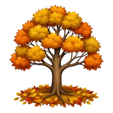 Autumn tree with no leaves sticker