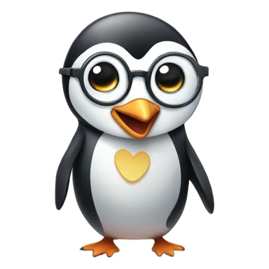 penguin wearing glasses sticker