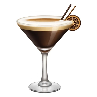 espresso martini with foam and no straw sticker
