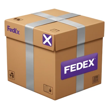 FedEx delivery parcel sticker
