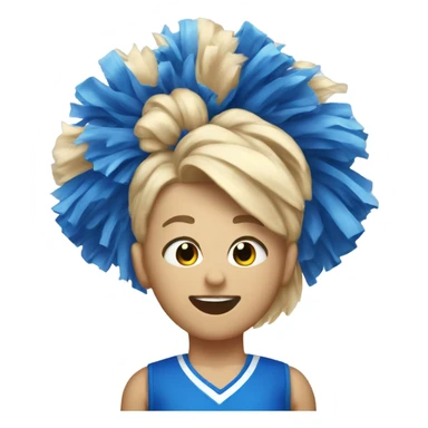 blue cheerleading pom sticker