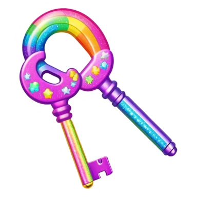 Lisa Frank key sticker