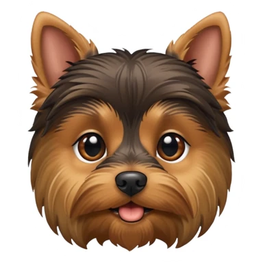 a Yorkshire Terrier face. sticker