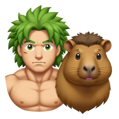 Broly and capybara sticker