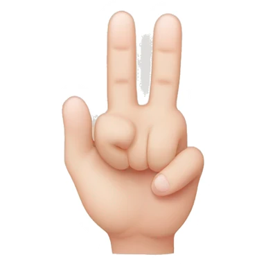 Korean finger heart using the middle finger and thumb sticker