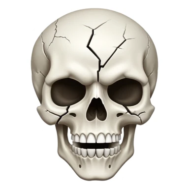 Skull face that’s mouth fell to the ground sticker