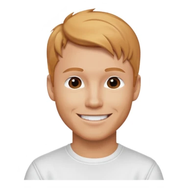 Brian Littrell from Backstreet Boys with reddish blonde hair, white outfit sticker