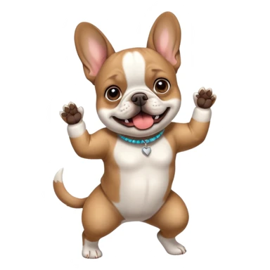 French bulldog dancing sticker