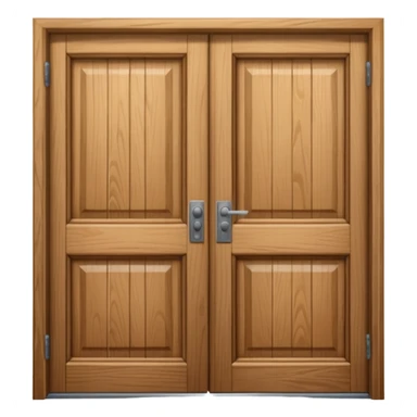 opened wooden door sticker