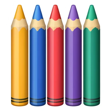 A row of crayons sticker