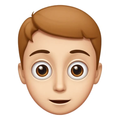 Funny caricature style cartoon, big eyes, happy face sticker