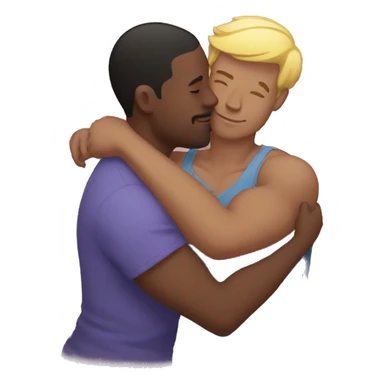 Gay men cuddling sticker
