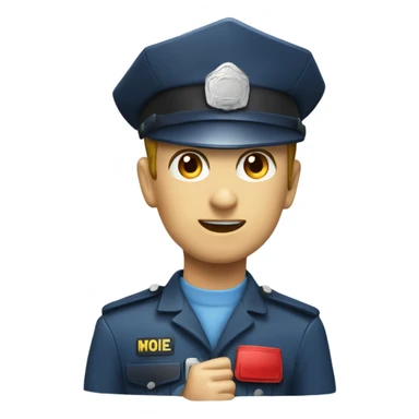 police siren blue and red  sticker