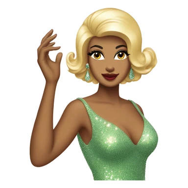 1960’s glitter glam siren bimbo guaru in Brazil  sticker