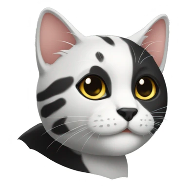 Gatita de color blanco y negro sticker