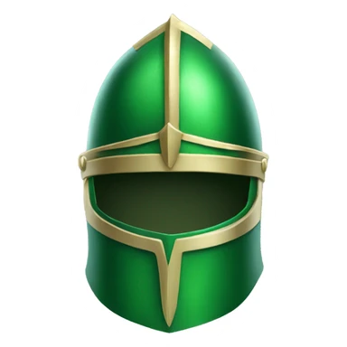 green knight helmet with visor sticker