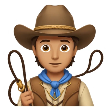 cowboy with lasso sticker