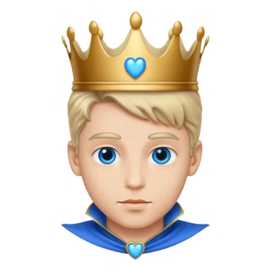 Principe con ojos de corazónes azules sticker
