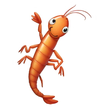 shrimp rock climbing  sticker