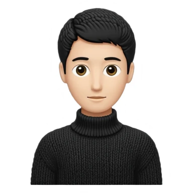 long-necked black knitwear sticker