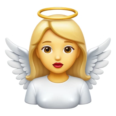 angel emoji with lips sticker