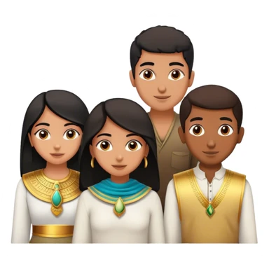 5 bestfriends, 1 south Asian girl, 1 Egyptian boy, 1 iranian girl, 1 moroccan boy , 1 black boy sticker