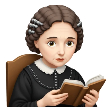 hellen keller reading braille  sticker