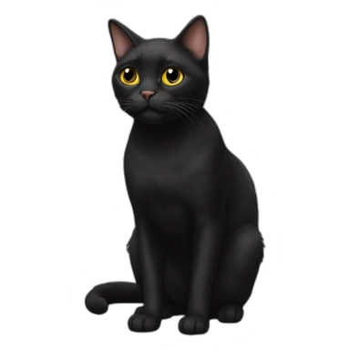 Black-cat-with-a-bobtail sticker