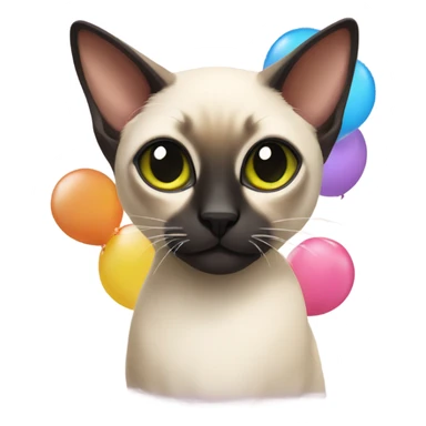 Rainbow Siamese holiday sticker