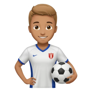 Futbolista posando para una foto sticker