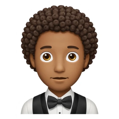 Curly-haired black man wearing bow ties sticker