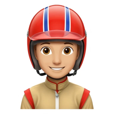 horse jockey maler face sticker