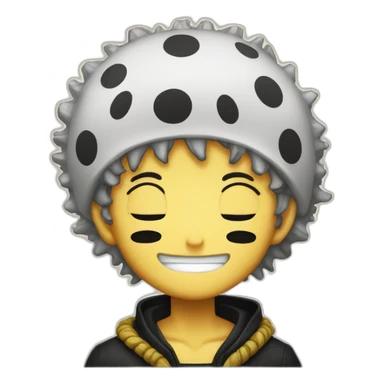Trafalgar Law from One Piece smileing sticker