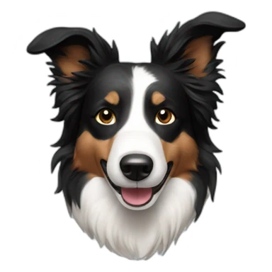 happy border collie sticker