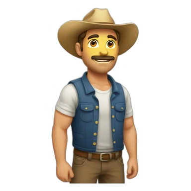 Agriculteur musclé sticker